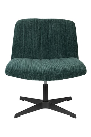 Fauteuil Belmond - Vert foncé - En tissu velours