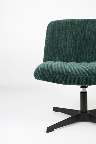 Fauteuil Belmond - Vert foncé - En tissu velours