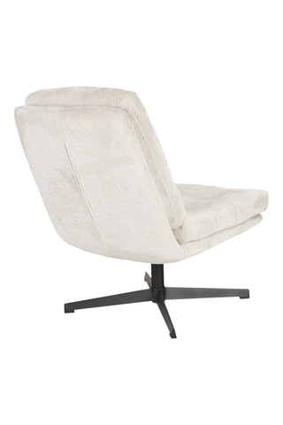 Fauteuil Kai - Blanc  - En tissu velours
