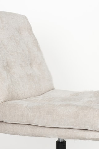 Fauteuil Kai - Blanc  - En tissu velours