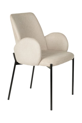 2 fauteuils Tjarba -Beige - En polyester et nylon