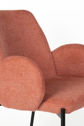 2 fauteuils Tjarba - Rose - En polyester et nylon