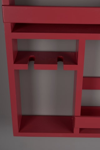 Etagère murale en bois d'hévéa Myron - 120 x 80 x 10 cm