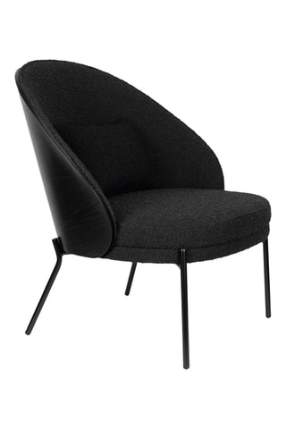 Fauteuil Rodin - Noir - En polyester bouclé