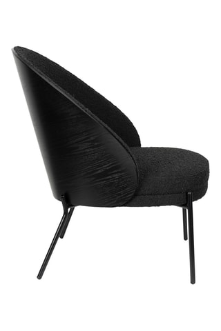 Fauteuil Rodin - Noir - En polyester bouclé