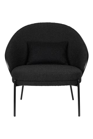 Fauteuil Rodin - Noir - En polyester bouclé