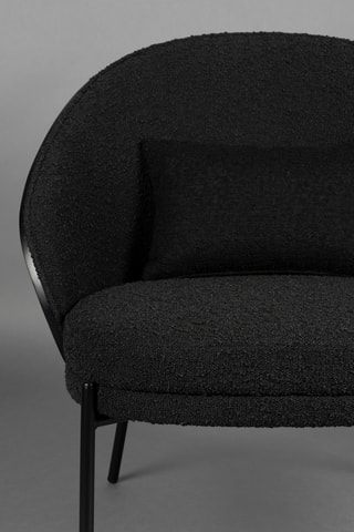 Fauteuil Rodin - Noir - En polyester bouclé
