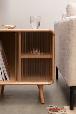 Table d'appoint  en frêne massif Rise - 55 x 36 x 50 cm