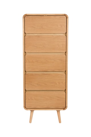 Commode 5 tiroirs Rise - 80 x 38 x 100 cm