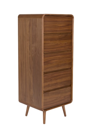 Commode 5 tiroirs  Rise - Marron