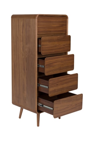 Commode 5 tiroirs  Rise - Marron