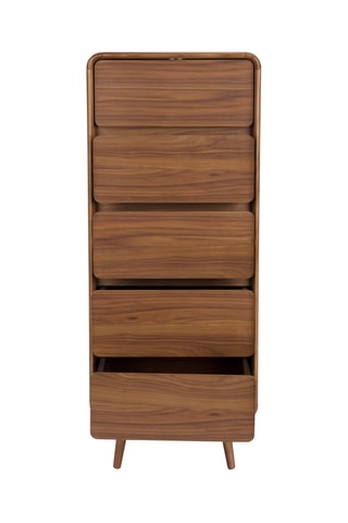 Commode 5 tiroirs  Rise - Marron