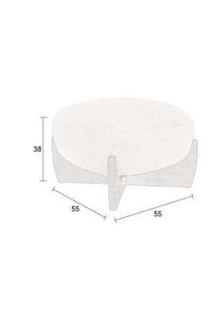 Pouf - Beige - En polyester