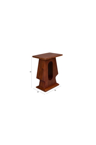 Table d'appoint en manguier - 48 x 35 x 25 cm