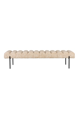 Banc en hêtre Jethro - Beige - 160 x 41,5 x 45 cm