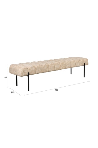 Banc Jethro - Beige - 180 x 41,5 x 45 cm