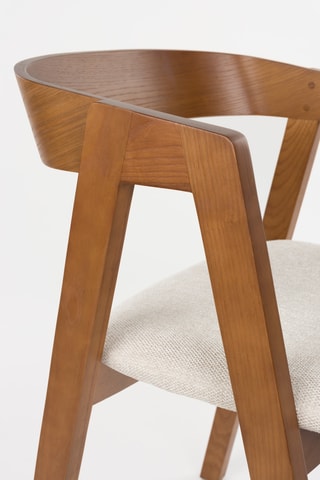 2 chaises en frêne massif et frêne Mads - 50 x 49 x 72 cm