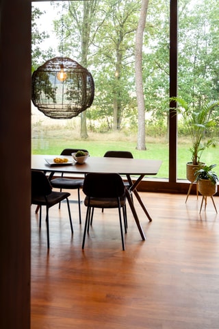 Table à manger en noyer et bois d'hévéa Malaya - 180 x 90 x 74 cm