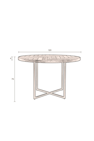 Table à manger en acacia Class - 120 x 75 cm