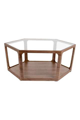 Table basse en noyer Sita - 80 x 92,5 x 34 cm