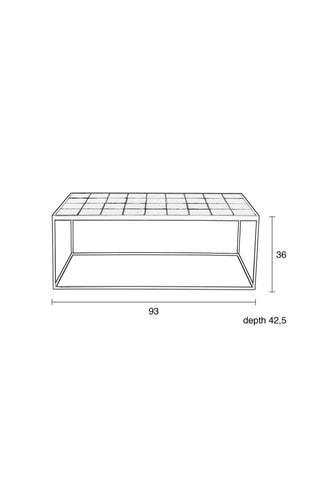 Table basse en céramique Glazed Coffee - 93 x 42,5 x 36 cm