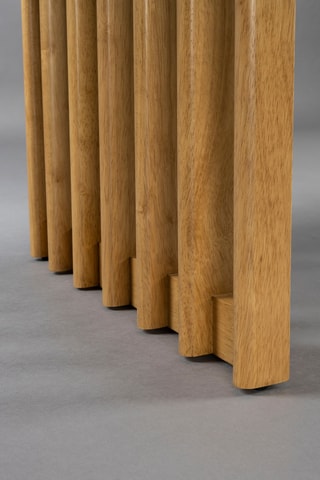 Table à manger en chêne et bois d'hévéa Barlet - 198 x 90 x 75 cm