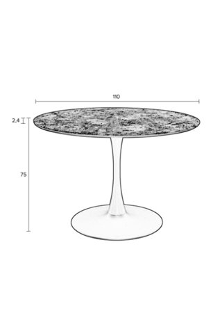 Table à manger Maru - 110 x 75 cm