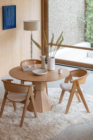 Table à manger en bois d'acacia et chêne Lotus - 120 x 75 cm