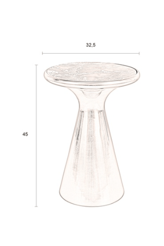 Table d'appoint en marbre Mount - 45 x 32,5 cm