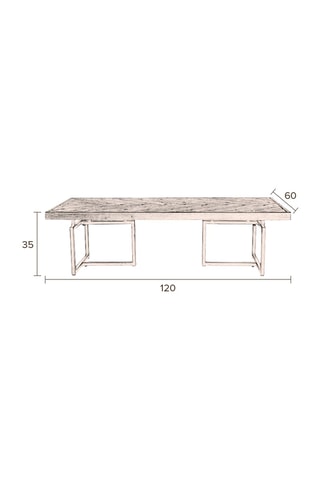 Table basse en acacia Class - 120 x 60 x 35 cm