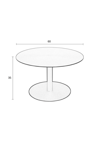 Table basse Snow - 60 x 35 cm