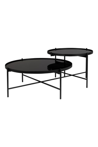 2 tables gigognes Li - 80 x 32 et 62 x 42 cm