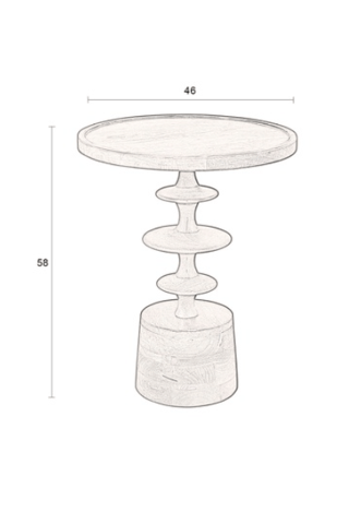 Table d'appoint en manguier Cath - 46 x 58 cm