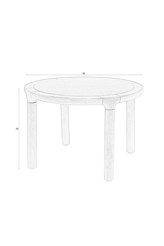 Table basse en frêne et chêne Storm - 60 x 40 cm