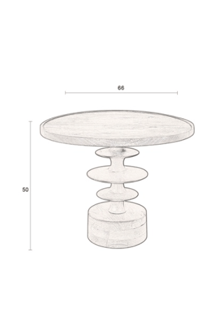 Table basse en manguier Cath - 66 x 50 cm