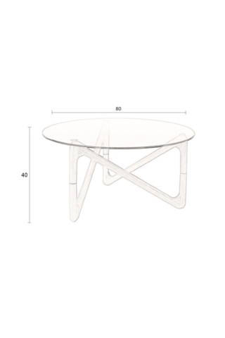 Table basse en chêne Naia - 80 x 40 cm