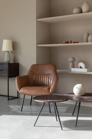 2 tables gigognes en teck Webster - 39 x 50 x 70 cm