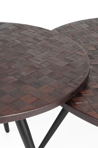 2 tables gigognes en teck Webster - 39 x 50 x 70 cm