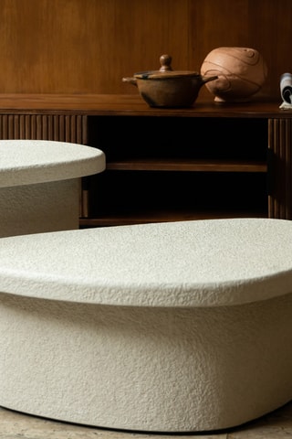 Table d'appoint en marbre Veda - 57 x 41 cm