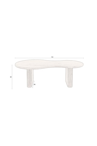Table basse en manguier Tilon - 110 x 60 x 40 cm