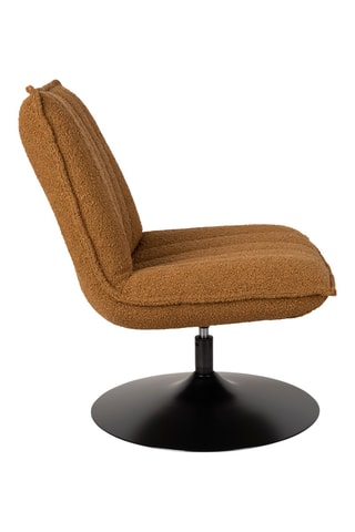 Fauteuil Jax - Marron - En tissu bouclé