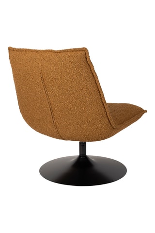 Fauteuil Jax - Marron - En tissu bouclé
