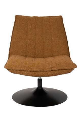 Fauteuil Jax - Marron - En tissu bouclé