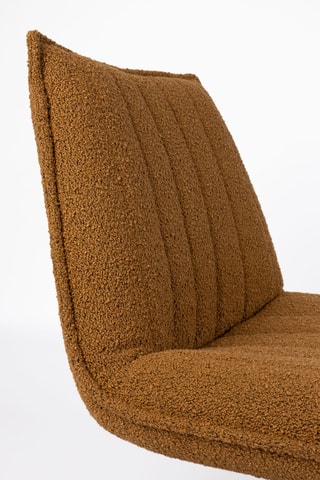 Fauteuil Jax - Marron - En tissu bouclé