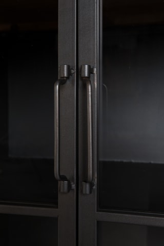 Buffet 2 portes en bois de sapin et acacia Damian - 75 x 113 x 40 cm