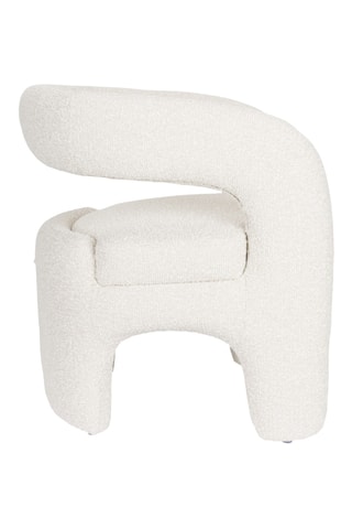 Fauteuil Nova - Blanc - En tissu texturé