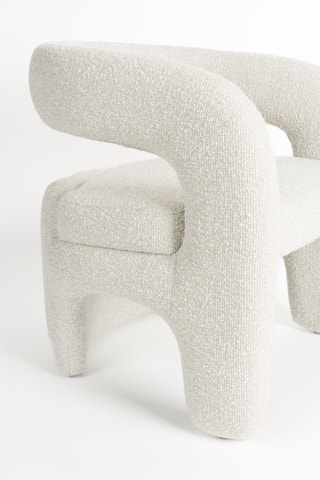 Fauteuil Nova - Blanc - En tissu texturé