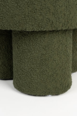 Pouf Marcos - Vert - En tissu bouclé