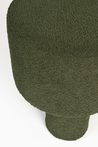 Pouf Marcos - Vert - En tissu bouclé