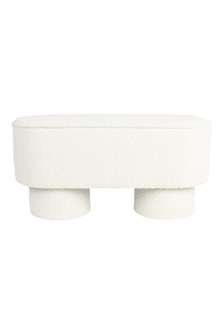 Pouf Marcos - Blanc - En polyester